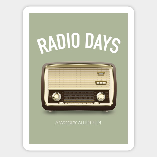 Radio Days - Alternative Movie Poster Magnet by MoviePosterBoy